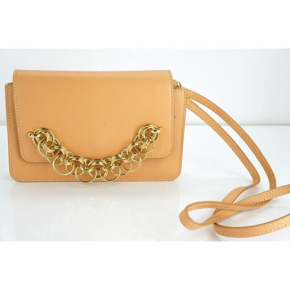 Chloe Leather Mini Drew Bijou Crossbody Gold Chain Shoulder Bag NWT $1150 Clutch